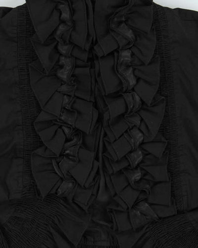 Vintage Y2k 00s Le Chateau Ruffle Bolero Top - S