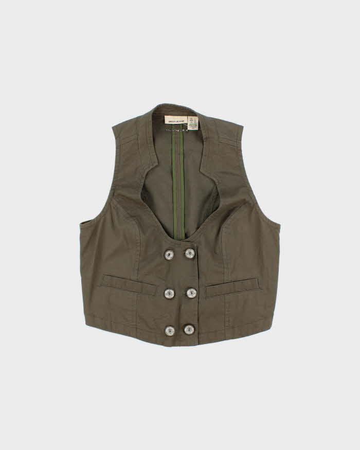 Vintage Y2k 00s DKNY Waistcoat Top - L