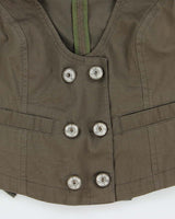 Vintage Y2k 00s DKNY Waistcoat Top - L
