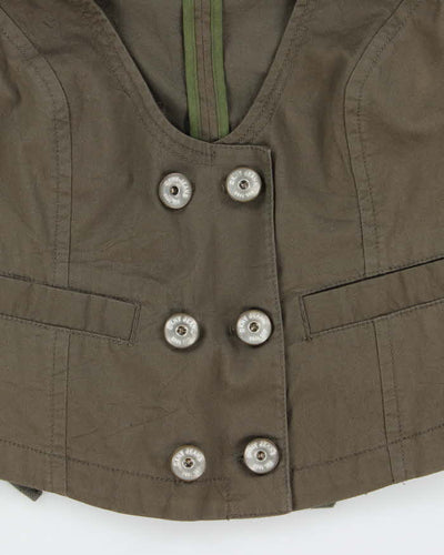 Vintage Y2k 00s DKNY Waistcoat Top - L