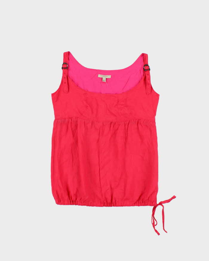 Vintage Burberry Buckle Strap Sleeveless Blouse - S