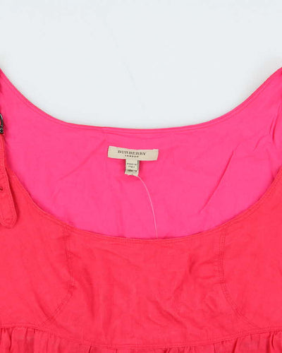 Vintage Burberry Buckle Strap Sleeveless Blouse - S