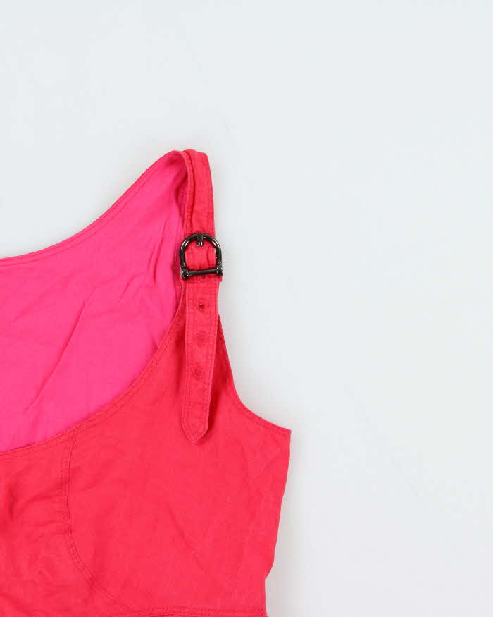 Vintage Burberry Buckle Strap Sleeveless Blouse - S