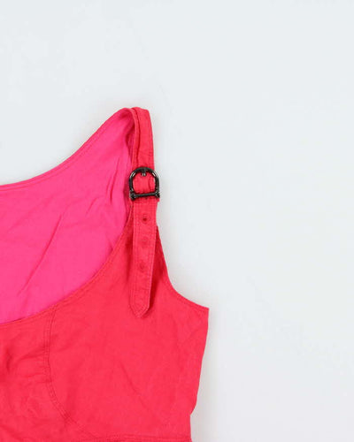 Vintage Burberry Buckle Strap Sleeveless Blouse - S