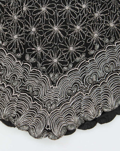 Vintage 90s Papell Boutique Silk Beaded Top - M