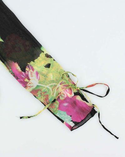 Vintage 00s Jube Girl Sheer Floral Blouse - M