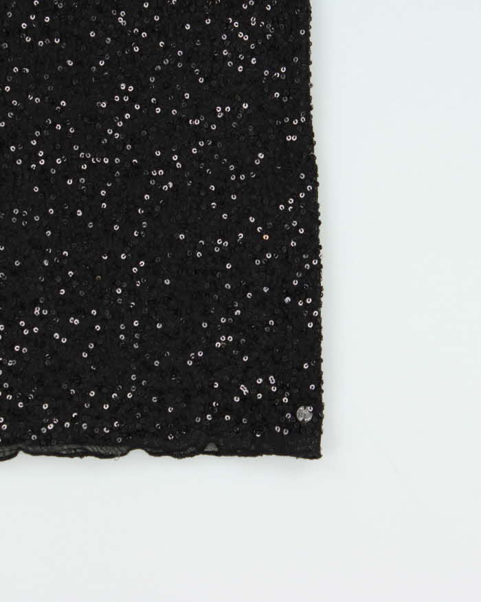 Vintage Y2k 00s Ralph Lauren Sequin Mesh Top - M