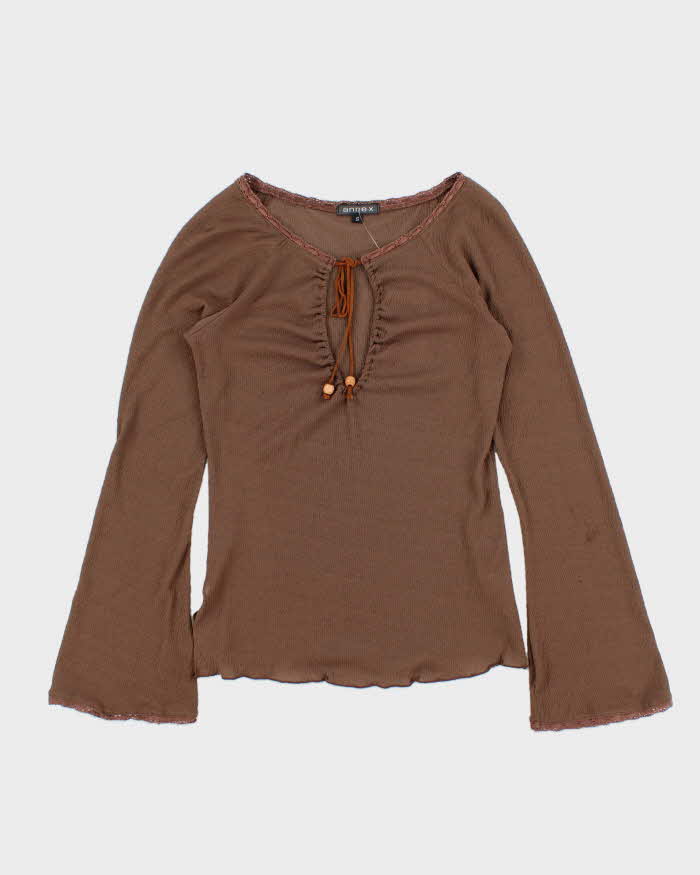 Vintage 90s Anne . X Bell Sleeve Top - S