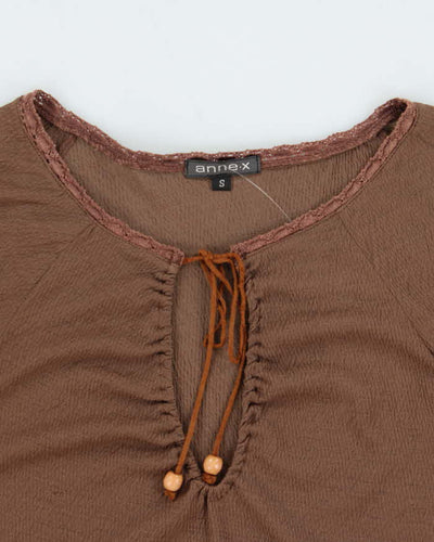 Vintage 90s Anne . X Bell Sleeve Top - S