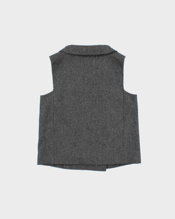 Tara Jarmon Double Breasted Wool Blend Waistcoat Top - M