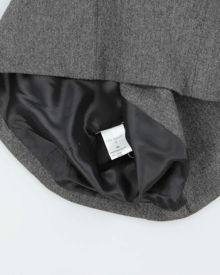 Tara Jarmon Double Breasted Wool Blend Waistcoat Top - M