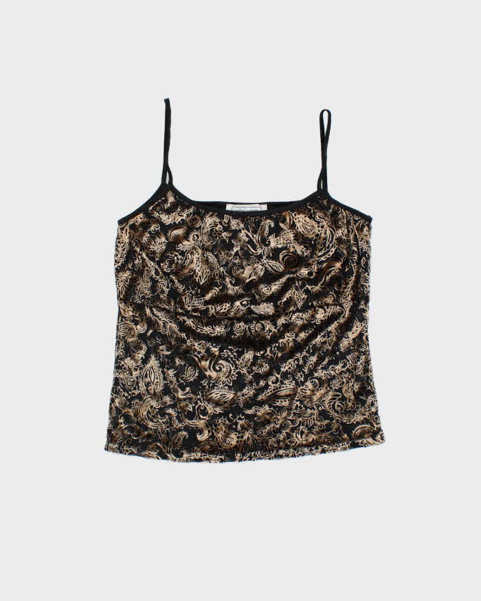 Vintage 90s Beechers Brooks Mesh Velvet Cami - XS