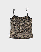 Vintage 90s Beechers Brooks Mesh Velvet Cami - XS
