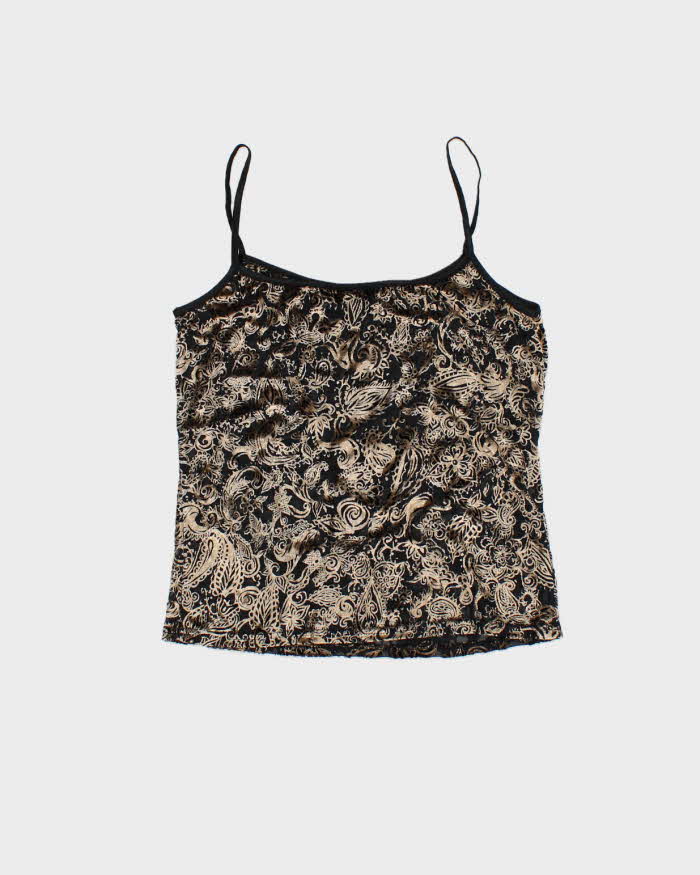 Vintage 90s Beechers Brooks Mesh Velvet Cami - XS