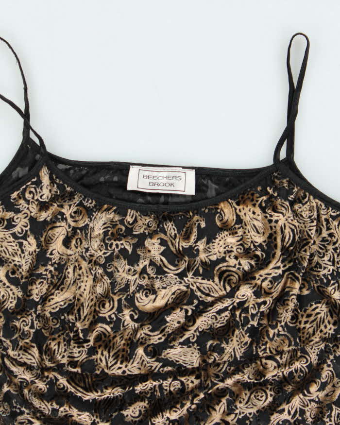 Vintage 90s Beechers Brooks Mesh Velvet Cami - XS