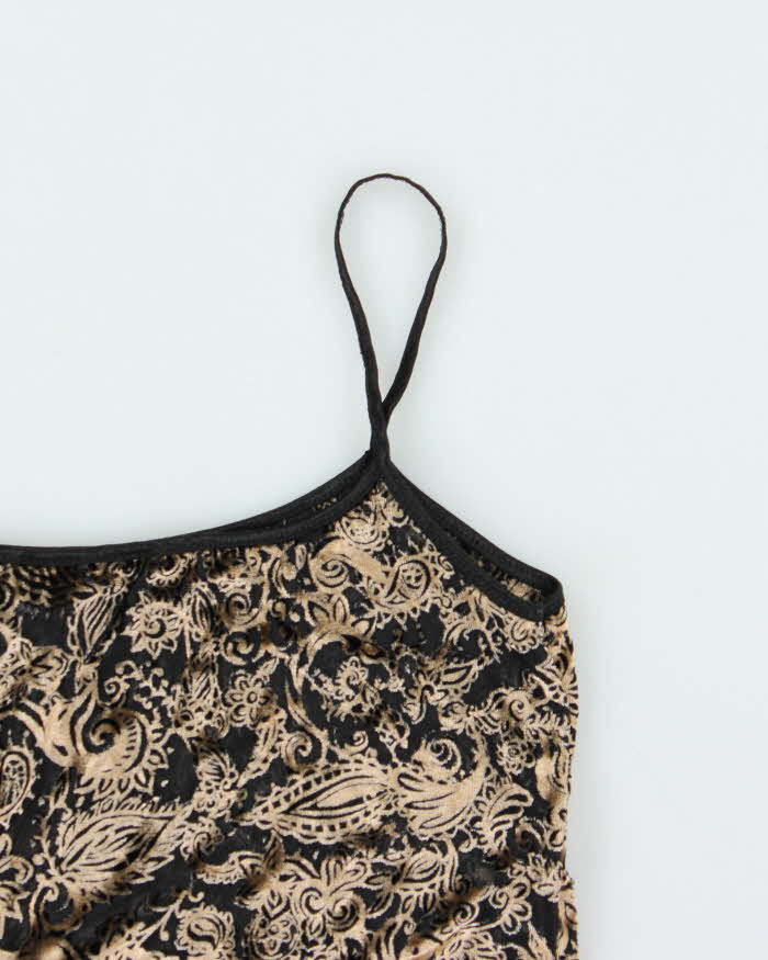 Vintage 90s Beechers Brooks Mesh Velvet Cami - XS