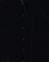 Vintage 90s Vertical Club Velvet Button-up Top - M