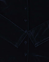 Vintage 90s Vertical Club Velvet Button-up Top - M