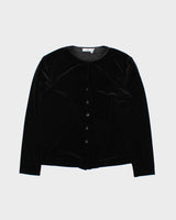 Vintage 90s Jax Velvet Button-up Top - M