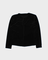 Vintage 90s Jax Velvet Button-up Top - M