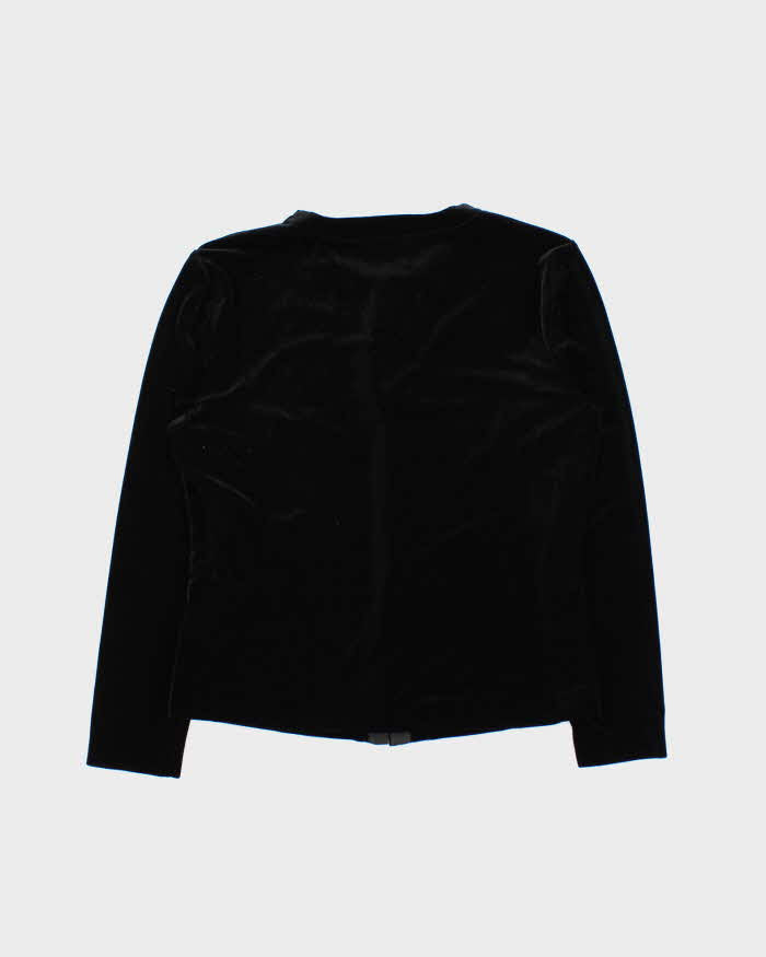 Vintage 90s Jax Velvet Button-up Top - M