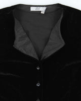 Vintage 90s Jax Velvet Button-up Top - M