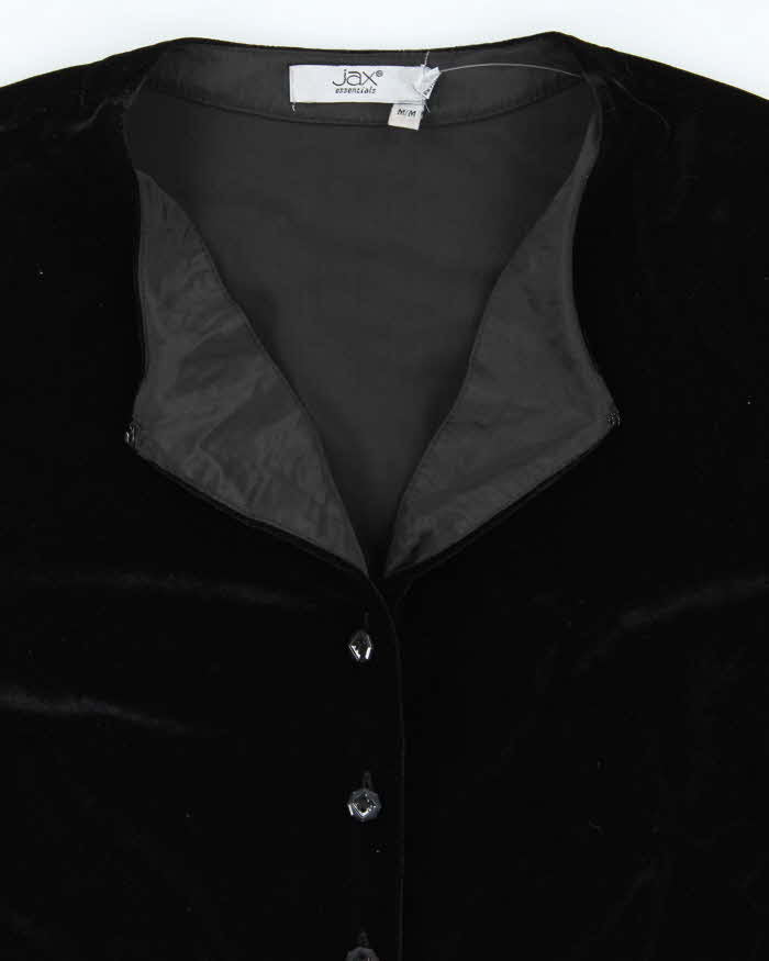 Vintage 90s Jax Velvet Button-up Top - M
