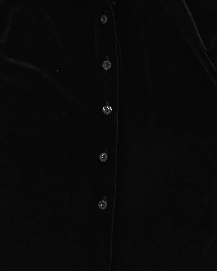 Vintage 90s Jax Velvet Button-up Top - M