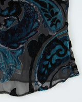 Vintage Y2k 00s Le Chateau Velvet Halter Neck Top - S