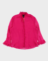Vintage 00s W.D.N.Y Silk Blouse - L