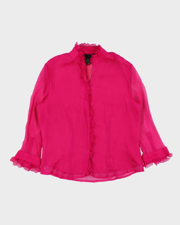 Vintage 00s W.D.N.Y Silk Blouse - L