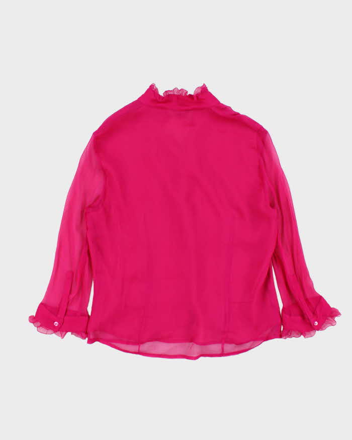 Vintage 00s W.D.N.Y Silk Blouse - L