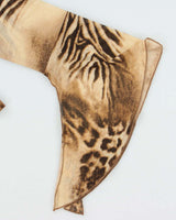 Vintage 90s Street One Animal Print Mesh Top - M