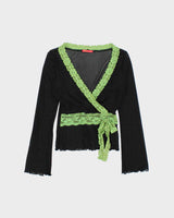 Vintage Y2k 00s Madison Mesh Lace Detail Top - S