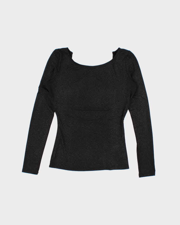 Vintage Y2k 00s Guess Backless Sparkly Long Sleeve Top - S