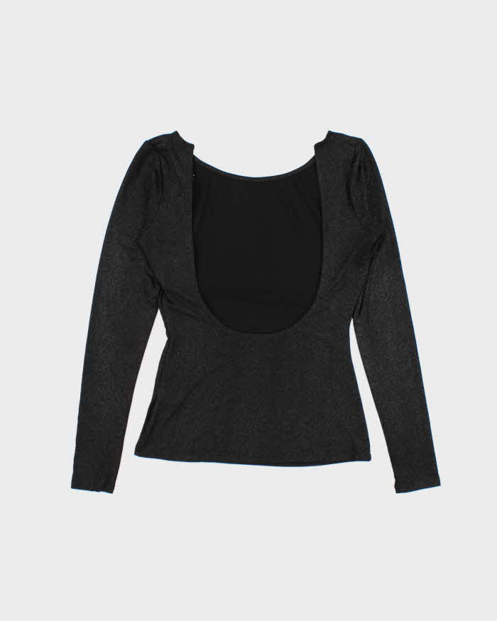 Vintage Y2k 00s Guess Backless Sparkly Long Sleeve Top - S