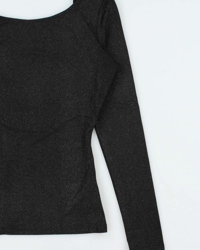 Vintage Y2k 00s Guess Backless Sparkly Long Sleeve Top - S
