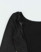 Vintage Y2k 00s Guess Backless Sparkly Long Sleeve Top - S