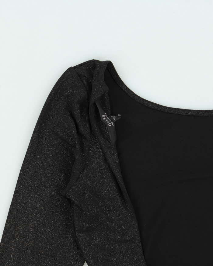 Vintage Y2k 00s Guess Backless Sparkly Long Sleeve Top - S