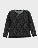 Vintage Y2k 00s X-Cept Mesh Long Sleeve Top - M