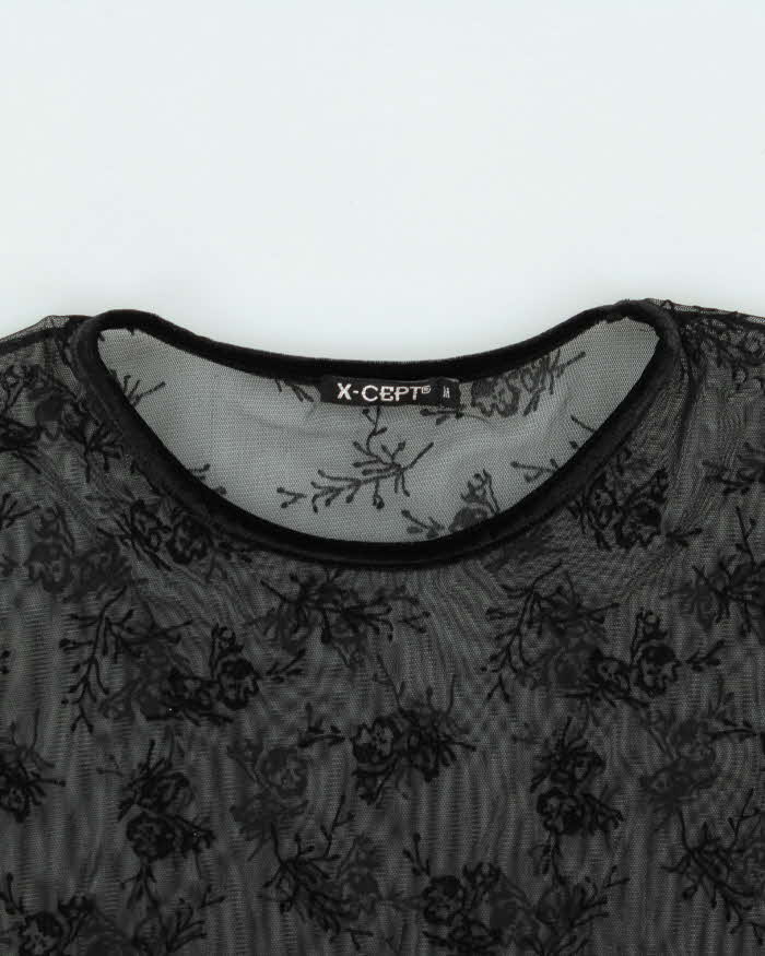 Vintage Y2k 00s X-Cept Mesh Long Sleeve Top - M