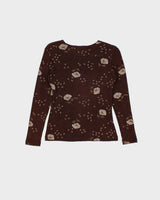 Vintage 90s Amnesia Long Sleeve Slinky Top - S