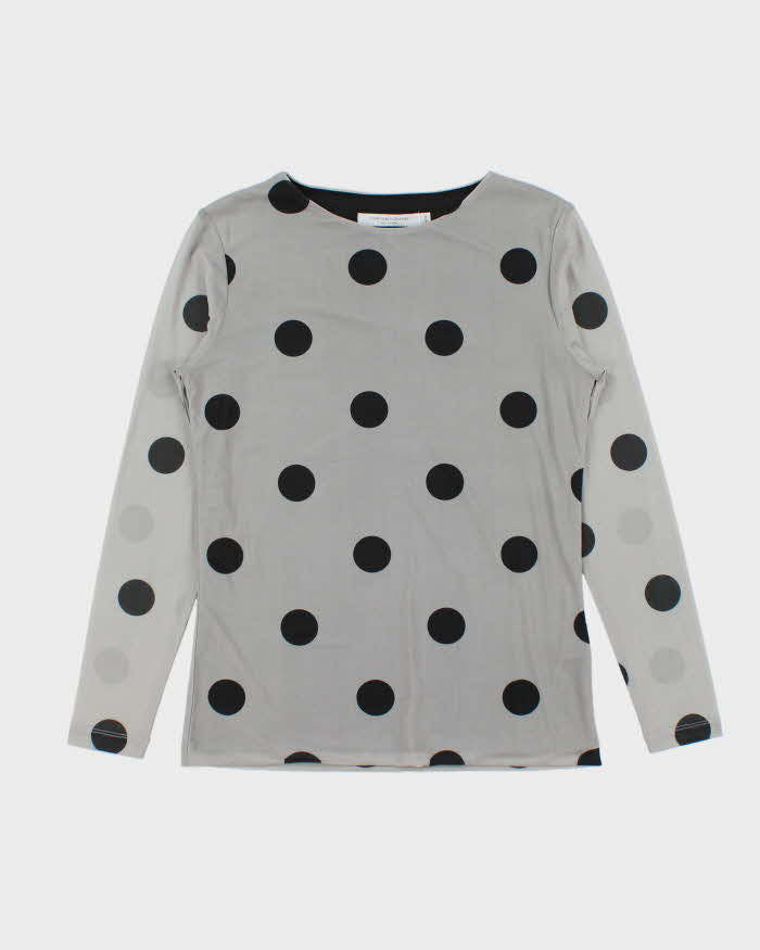Vintage Y2k 00s Contemporaine Polka Dot Double Mesh Top - M