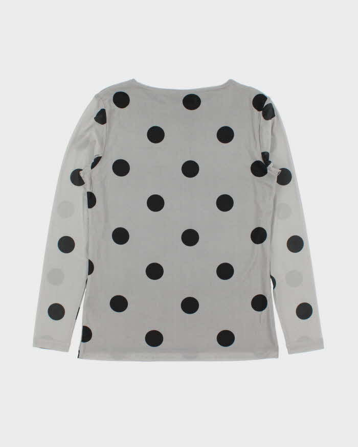 Vintage Y2k 00s Contemporaine Polka Dot Double Mesh Top - M