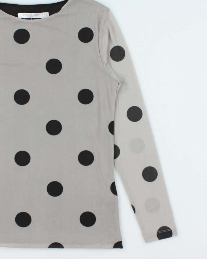 Vintage Y2k 00s Contemporaine Polka Dot Double Mesh Top - M