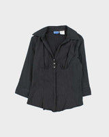 Vintage 90s Lucky Pin Stripe Blouse - M