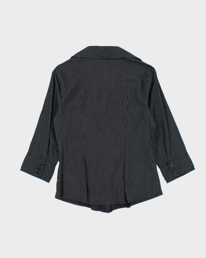 Vintage 90s Lucky Pin Stripe Blouse - M