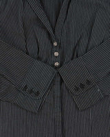 Vintage 90s Lucky Pin Stripe Blouse - M