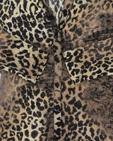 Vintage Y2k 00s Guess Animal Print Mesh Blouse - S