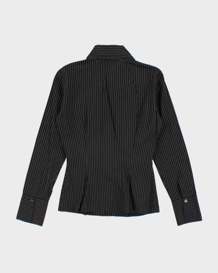 Vintage 00s Mess Pin Stripe Blouse - S